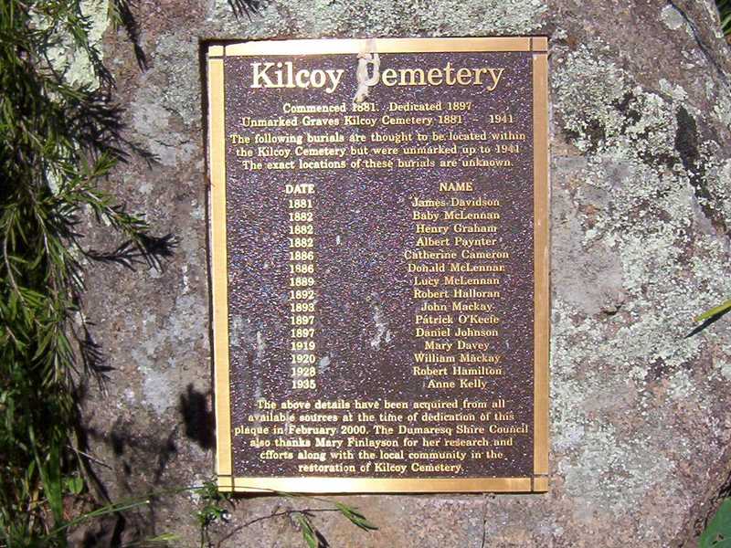 Photo of headstones/Donald G McLennan d1886 & baby MI Kilcoy